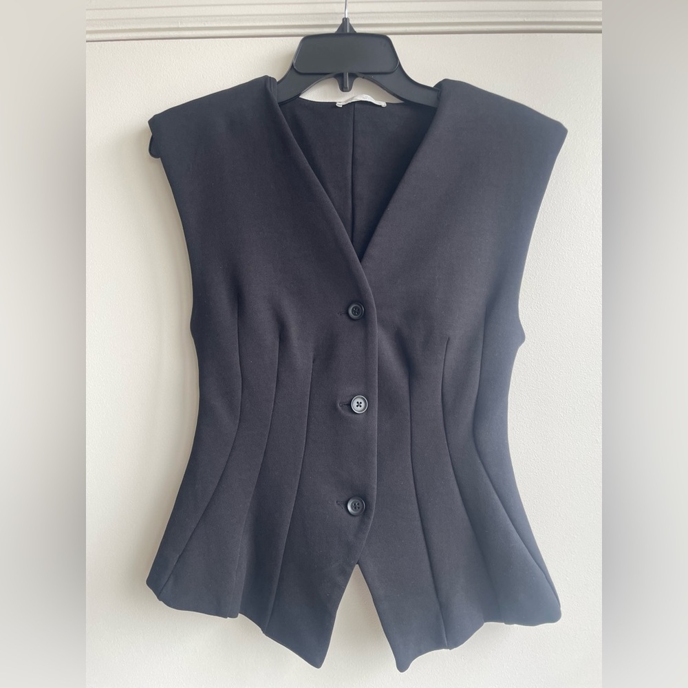 Black Button-Up Top